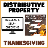 Distributive Property | Thanksgiving | Digital Math Myster