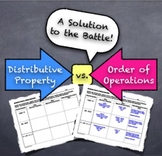 Distributive Property Versus Order of Operations: Solution