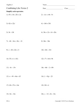 Distributive Property - Worksheet Collection by MrHutchens | TpT