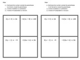 Distributive Property and Equations Notes