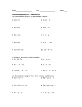 lesson 6 homework practice distributive property answer key
