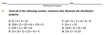 Preview of Distributive Property of Addition Over Multiplication