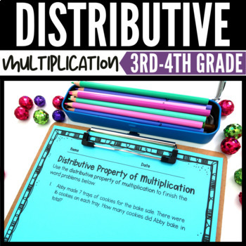 distributive property of multiplication worksheets 3rd grade by raven r cruz