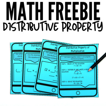 Preview of Distributive Property of Multiplication Digital and Printable Freebie 3rd Grade