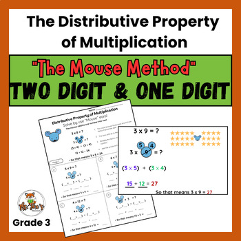 Preview of Distributive Property of Multiplication - Fun Mouse Method