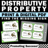 Distributive Property of Multiplication Task Cards 6th Gra