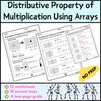 Preview of Distributive Property of Multiplication Using Arrays
