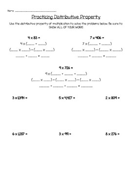 Distributive Property Unit Expressions Homework 5 Worksheets - Learny Kids