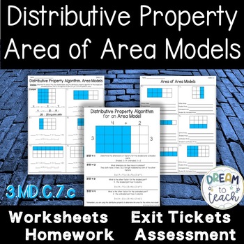 Preview of Distributive Property using Area Models - 3.MD.C.7.c