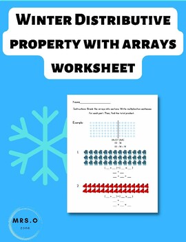 Preview of Distributive Property with Arrays Worksheet