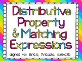 Distributive Property with  Equivalent Expressions and Are
