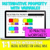 Distributive Property with Variables Digital Practice Activity