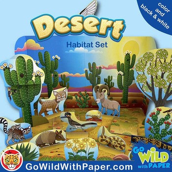 Preview of Diurnal / Nocturnal Animal Craft | Diorama Desert Habitat