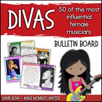 Preview of Divas! Influential Female Music Makers Bulletin Board