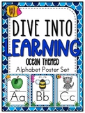 Dive Into Learning | Alphabet Poster Set | Ocean | Sea Life