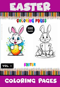Preview of Dive Into the Spirit of Spring with Easter Coloring Pages Vol 1