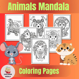 Dive Into the Wild: Calming Animal Mandala Coloring Pages 