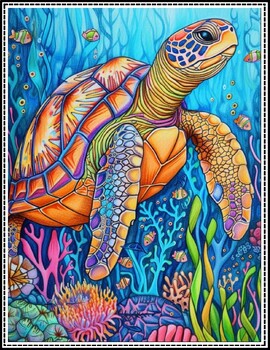 Preview of Dive into Creativity: Explore Our Turtle Coloring Pages!