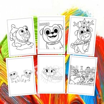 coloring pages puppy dog pals