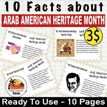 Preview of Dive into History:10 Fascinating Facts for Arab American Heritage Bulletin Board