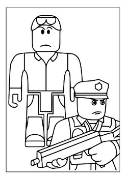 Roblox character coloring page Doors 
