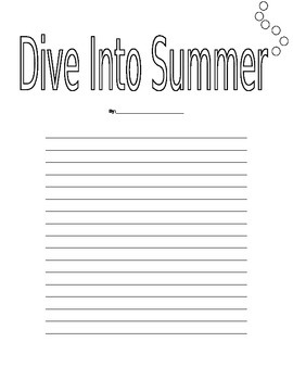 Preview of Dive into Summer Writing