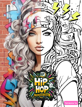 Preview of Dive into the rhythm Hip Hop  coloring book Vol.1