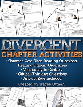Preview of Divergent Chapter Questions, Vocabulary, Intro EDITABLE Distance Learning