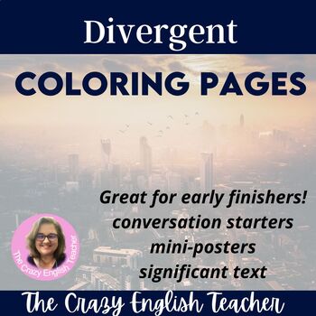 Preview of Divergent Coloring Pages/Mini-Posters digital resource Google Slides™