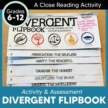 Preview of Divergent Novel Activity Flipbook & Project for the Faction Manifestos