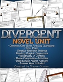 Divergent Novel Unit Bundle Common Core Aligned {Editable}