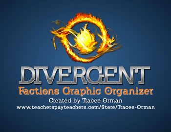 Preview of Divergent Novel Factions Reading Graphic Organizers