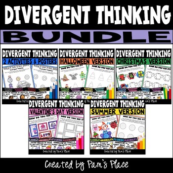 Preview of Divergent Thinking Creativity Challenges BUNDLE Early Finishers Activities