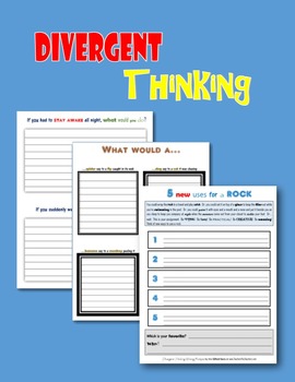 Preview of Divergent Thinking - Dialogue and Hypothetical Situations (Writing Prompts)