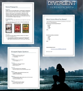 Preview of Divergent Lesson Plans - Unit Plan for Teaching Divergent by Veronica Roth
