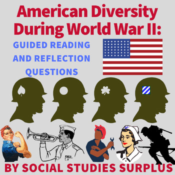 Preview of Diverse Americans During World War II: Guided Reading and Questions