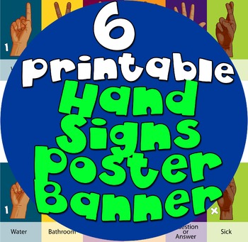 Preview of Diverse Black Brown Hand Sign Poster Banner Colorful Diversity African American