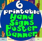 Diverse Black Brown Hand Sign Poster Banner Colorful Diver