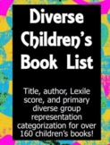 Diverse Book List for Children with Lexile Scores!
