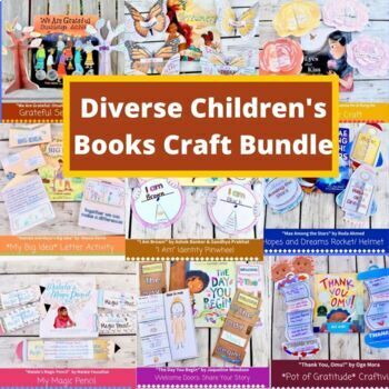 Preview of Diverse Children's Book Craft GROWING Bundle: 35 Inclusive Read Aloud Activities