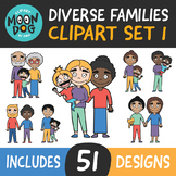 Diverse Families Clipart Set 1