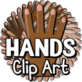Diverse Hands Clip Art -  Skin Tones Clipart