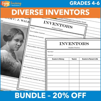 Preview of Diverse Inventors Research Project and Display Bundle