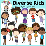 Diverse Kids Clip Art