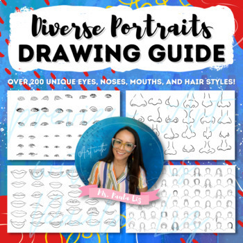Preview of Diverse Portraits Drawing Guide: 200+ Unique Facial Features and Hairstyles