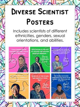 Preview of Diverse Scientist Posters ~ Full Page ~ Quotes