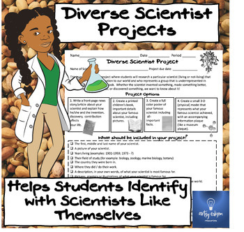 Preview of Diverse Scientists Research Project - Multicultural Representation in STEM