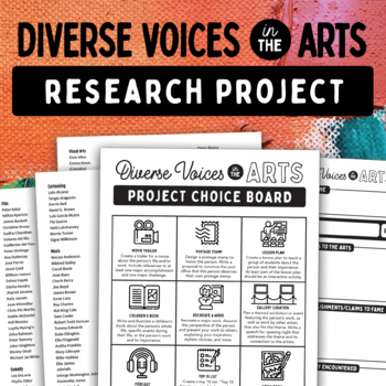 Preview of Diverse Voices in the Arts: Research Project for Art, Music, Theatre Class