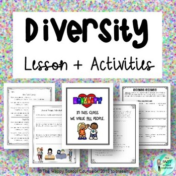 Preview of Diversity Lesson + Activity: Human Bingo, Take a Side, + Writing Prompt
