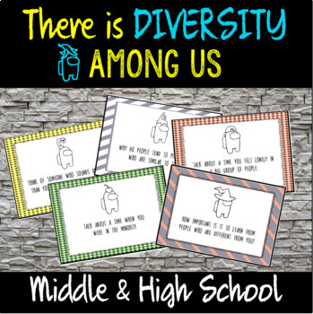 Preview of Diversity Among Us- Question Cards- Empathy Activity- Middle & High School